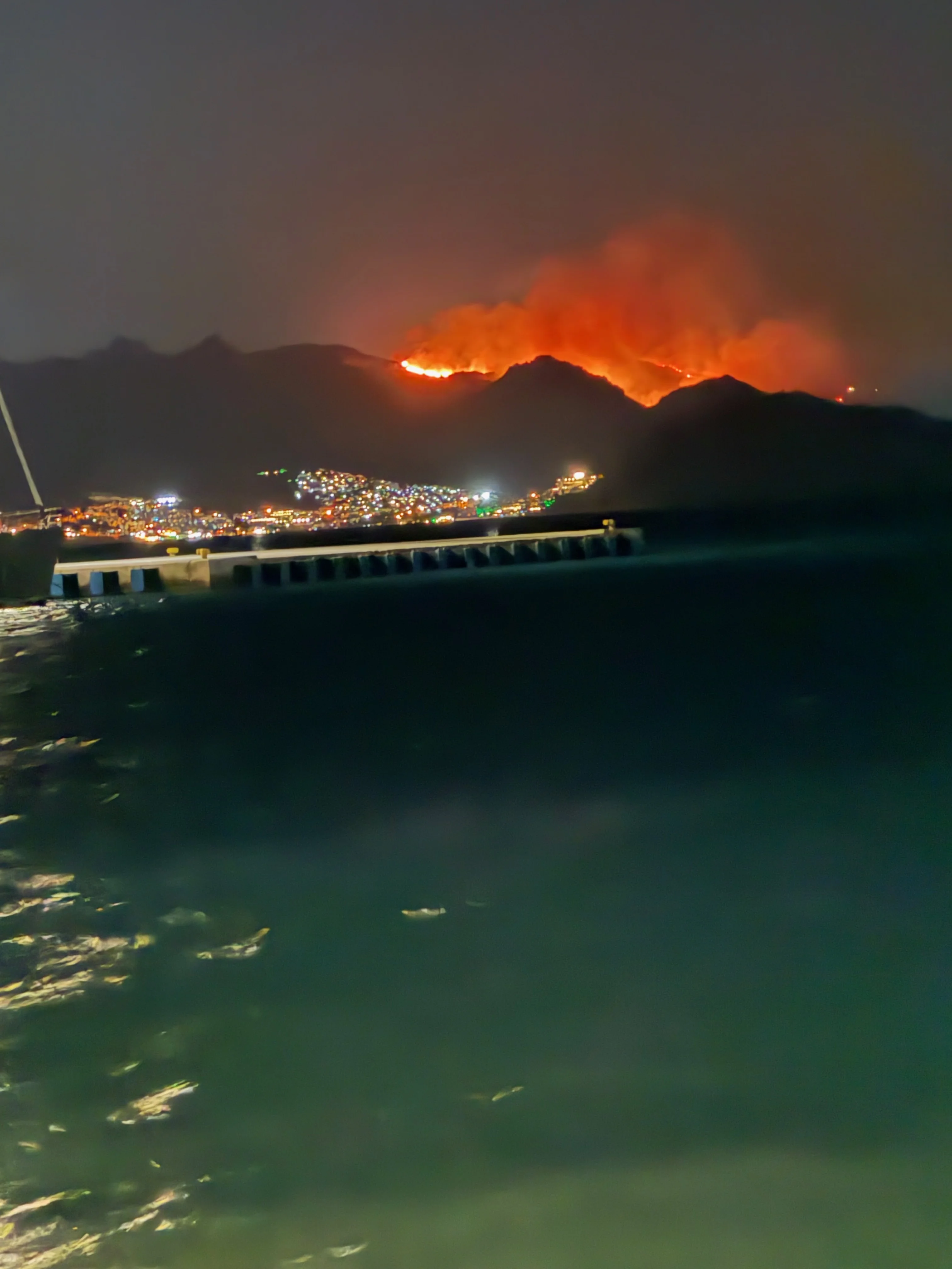 Brush fire on Turkish coast