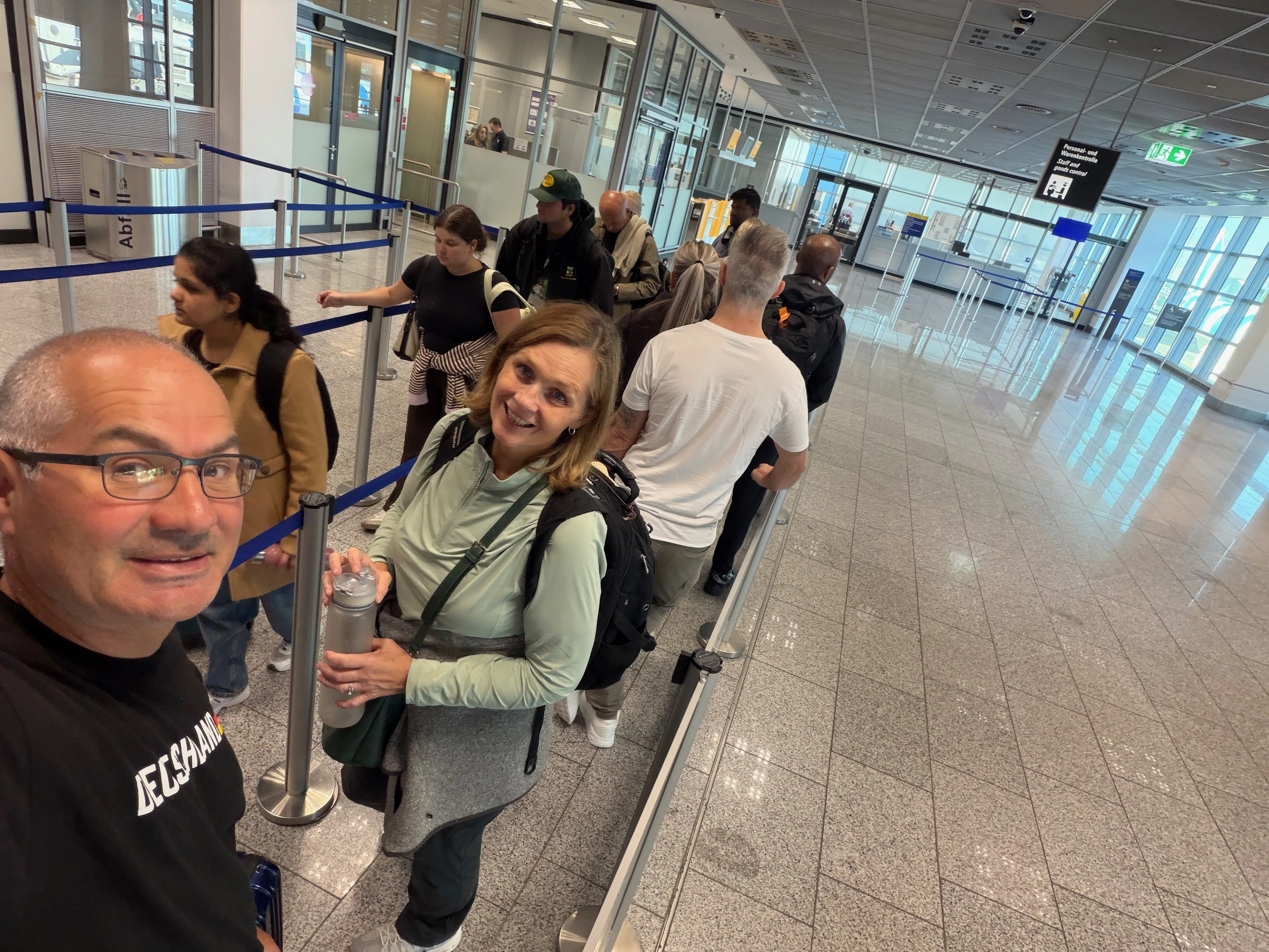 Frankfurt Airport going through another security screen